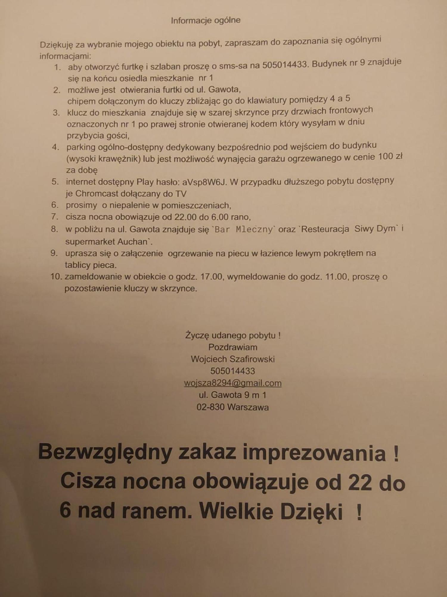 Gawota 9 Lägenhet Warszawa Exteriör bild